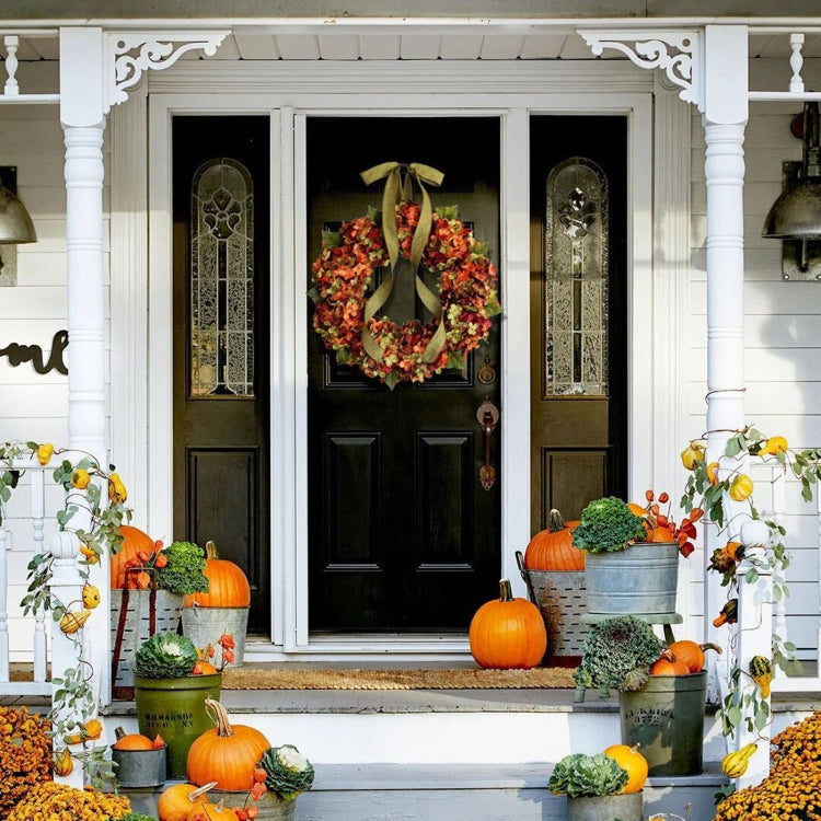 Hydrangea Wreath Door Hanging Artificial Flower Christmas Ornament, Size: 30cm - Ornaments by PMC TechLife | Online Shopping South Africa | PMC TechLife