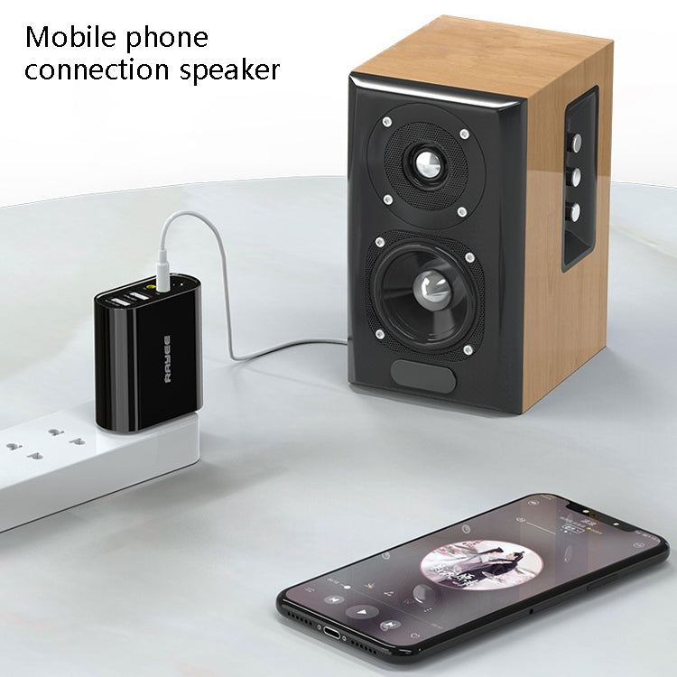 RAYEE K8 Bluetooth 5.0 Audio Receiver & Transmitter 2 in 1 Adapter Support 2.1A Fast Charge U Disk, US Plug - Audio Receiver Transmitter by PMC TechLife | Online Shopping South Africa | PMC TechLife