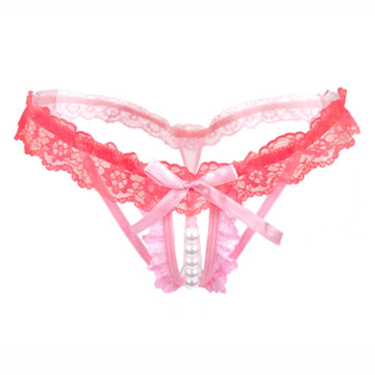 3 PCS Lady Pierced Sexy Panties Temptation Lace Translucent T Underwear(Pink) - Ladies Underwear by PMC Jewellery | Online Shopping South Africa | PMC Jewellery