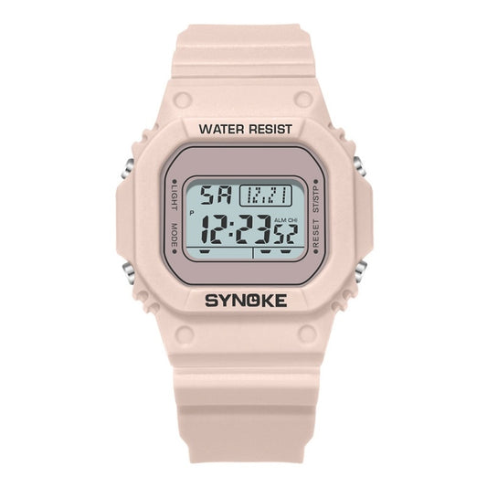 SYNOKE 9620 Couple Sports Plastic Strap Electronic Watch(Teenage Pink) - Couple Watches by SYNOKE | Online Shopping South Africa | PMC Jewellery | Buy Now Pay Later Mobicred