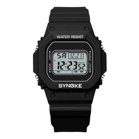 SYNOKE 9620 Couple Sports Plastic Strap Electronic Watch(Cool Black) - Couple Watches by SYNOKE | Online Shopping South Africa | PMC Jewellery | Buy Now Pay Later Mobicred