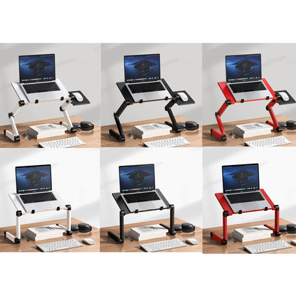 Oatsbasf Folding Computer Desk Laptop Stand Foldable Lifting Heightening Storage Portable Rack,Style: L01 Black - Laptop Stand by Oatsbasf | Online Shopping South Africa | PMC Jewellery