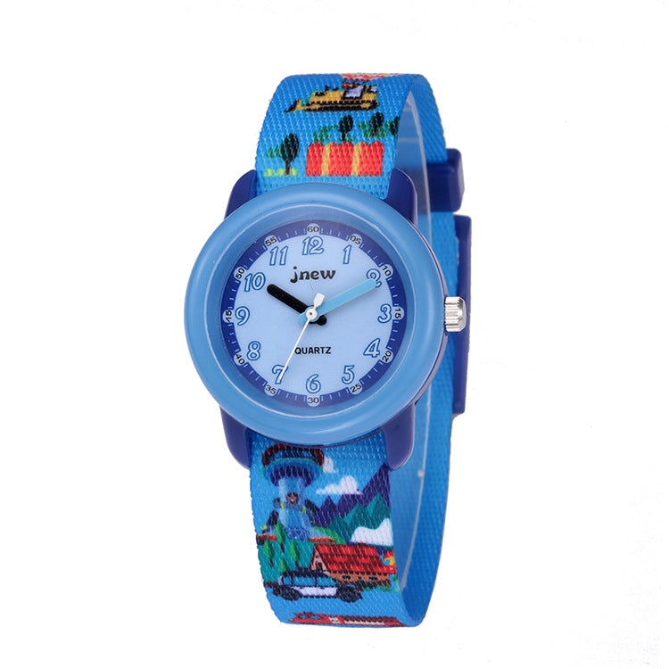 JNEW A369-86370 Children Cartoon Waterproof Time Cognitive Ribbon Quartz Watch(Amusement Park) - Cartoon Watches by JNEW | Online Shopping South Africa | PMC Jewellery | Buy Now Pay Later Mobicred