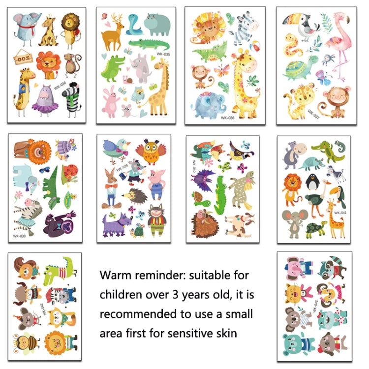 30 PCS Cartoon Animal ChildrenTemporary Tattoo Sticker(WK-036) - Sticker by PMC Jewellery | Online Shopping South Africa | PMC Jewellery