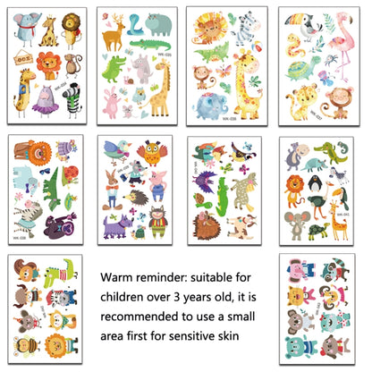 30 PCS Cartoon Animal ChildrenTemporary Tattoo Sticker(WK-035) - Sticker by PMC Jewellery | Online Shopping South Africa | PMC Jewellery