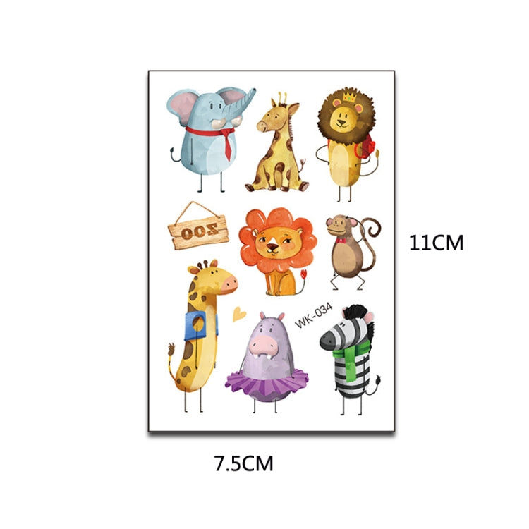 30 PCS Cartoon Animal ChildrenTemporary Tattoo Sticker(WK-040) - Sticker by PMC Jewellery | Online Shopping South Africa | PMC Jewellery