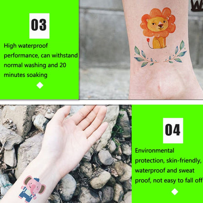 30 PCS Cartoon Animal ChildrenTemporary Tattoo Sticker(WK-040) - Sticker by PMC Jewellery | Online Shopping South Africa | PMC Jewellery