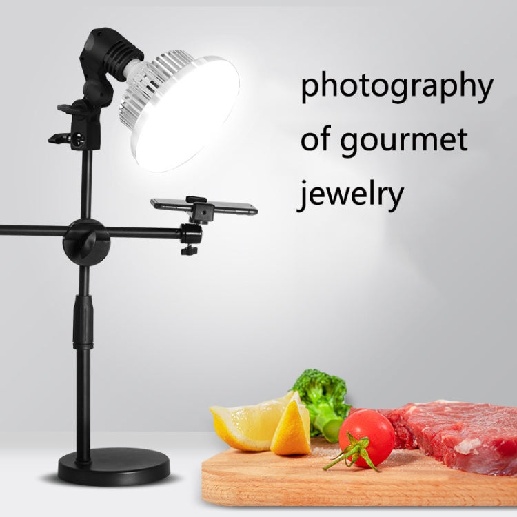 Mobile Phone Live Support Shooting Gourmet Beautification Fill Light Indoor Jewelry Photography Light, Style: 355W Mushroom Lamp + Stand + Overhead Stand - Selfie Light by PMC Jewellery | Online Shopping South Africa | PMC Jewellery