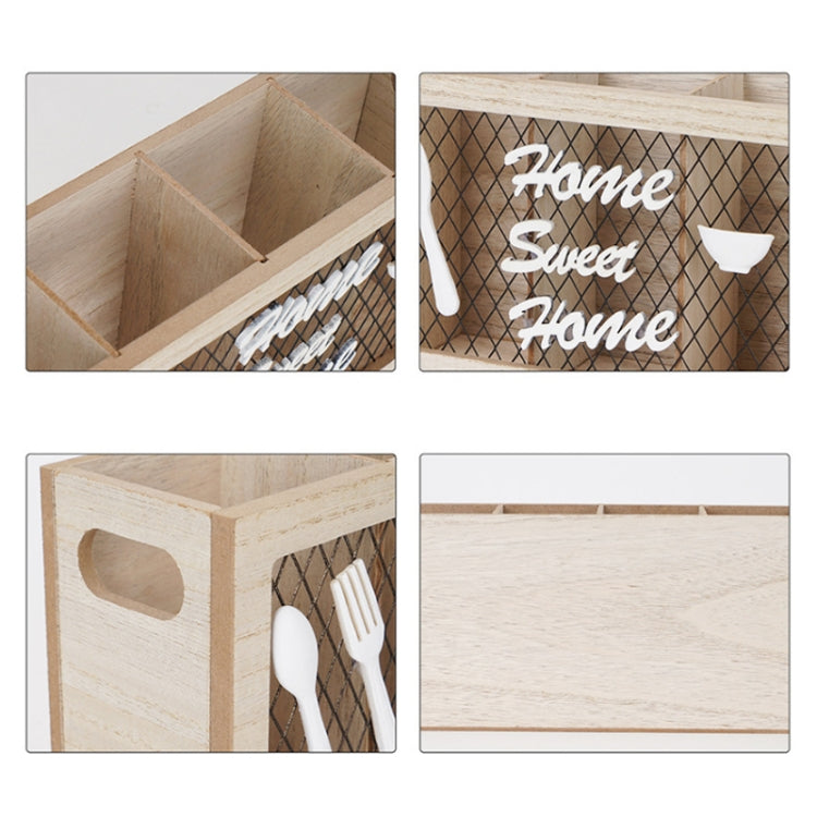 Kitchen Wooden Tableware Cutlery Storage Box(29.5x8x15cm) - Shelf by PMC TechLife | Online Shopping South Africa | PMC TechLife
