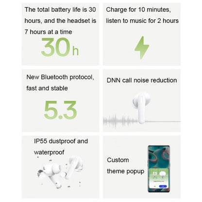 OPPO Enco Free3 Wireless Active Noise Reduction In-Ear Music Sports Bluetooth Earphones(White) - Bluetooth Earphone by OPPO | Online Shopping South Africa | PMC Jewellery