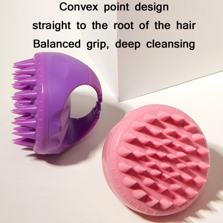 Round Hair Washing Brush Silicone Wet & Dry Multipurpose Massage Brush(Purple) - Combs by PMC Jewellery | Online Shopping South Africa | PMC Jewellery