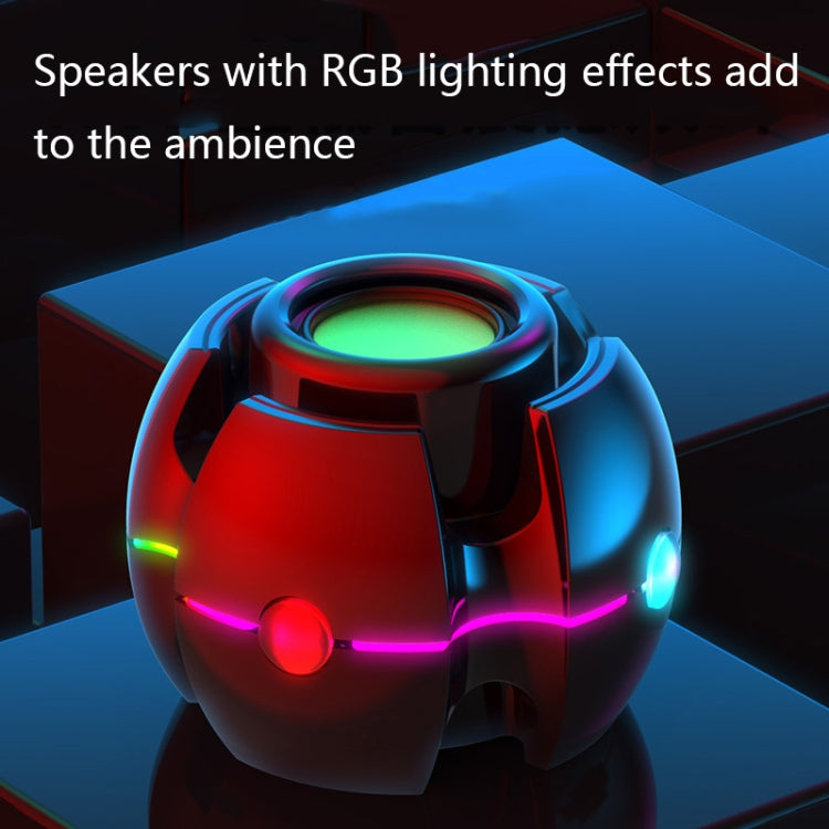 RGB Light Effect Gyro Shape Wireless Bluetooth Audio(White) - Mini Speaker by PMC Jewellery | Online Shopping South Africa | PMC Jewellery