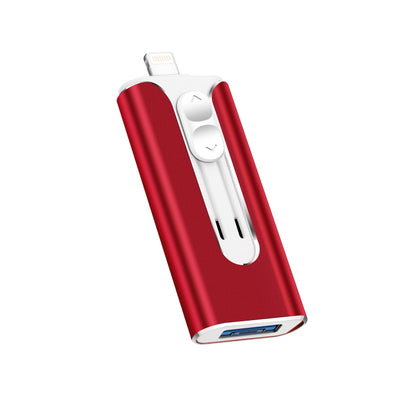 64GB Micro USB + 8 Pin + USB 2.0 3 in 1 Mobile Phone Computer U-Disk(Red) - U Disk & Card Reader by PMC Jewellery | Online Shopping South Africa | PMC Jewellery