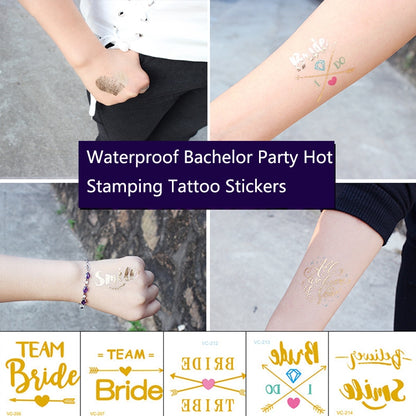 20 PCS Waterproof Bachelor Party Hot Stamping Wedding Bridal Tattoo Stickers(VC-217) - Sticker by PMC Jewellery | Online Shopping South Africa | PMC Jewellery