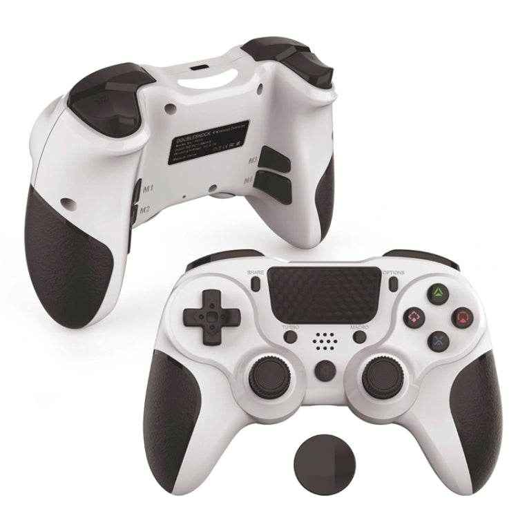 MB-P913 PC Six-Axis Somatosensory Back Key Programming Dual Vibration Bluetooth Gamepad For PS4 Pro(Black White) - Gamepads by PMC Jewellery | Online Shopping South Africa | PMC Jewellery