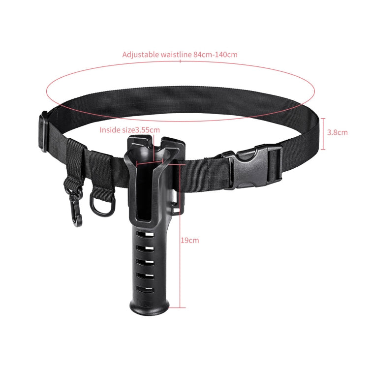 Fishing Rod Waist Belt Rod Holder Fishing Rod Waist Support(28157-B Black) - Fishing Rods & Accessories by PMC Jewellery | Online Shopping South Africa | PMC Jewellery