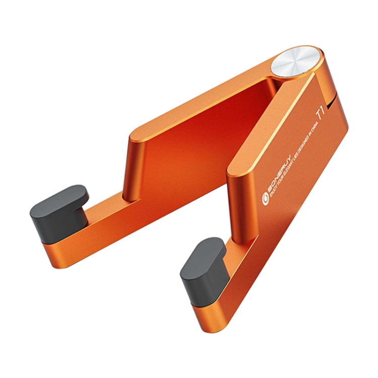 Boneruy T1  Aluminum Alloy Folding Mobile Phone Stand Tablet Computer Stand (Orange) - Desktop Holder by PMC Jewellery | Online Shopping South Africa | PMC Jewellery