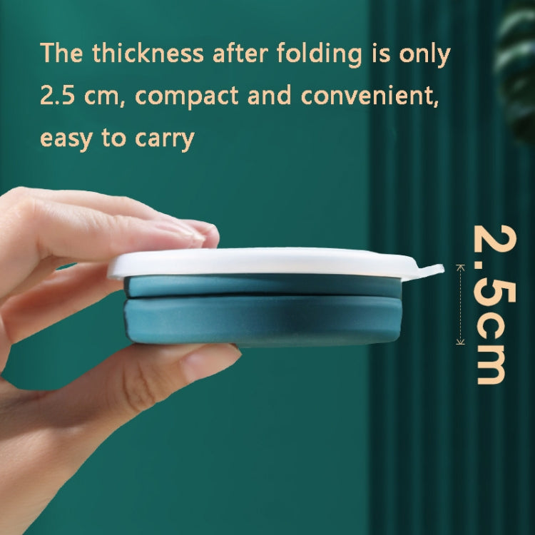 AK1313 320ml Portable Silicone Folding Water Cup With Lid(Blue) - Kettles by PMC TechLife | Online Shopping South Africa | PMC TechLife
