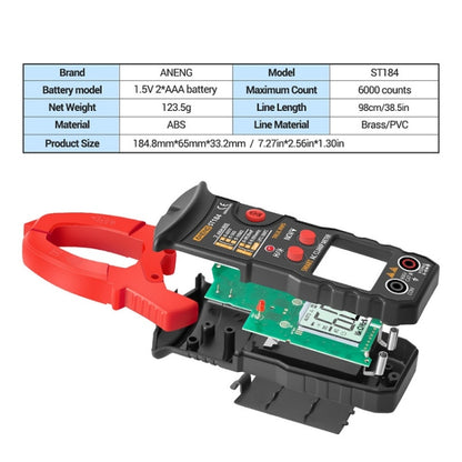 ANENG ST184 Automatically Identify Clamp-On Smart Digital Multimeter(Yellow) - Digital Multimeter by ANENG | Online Shopping South Africa | PMC Jewellery | Buy Now Pay Later Mobicred