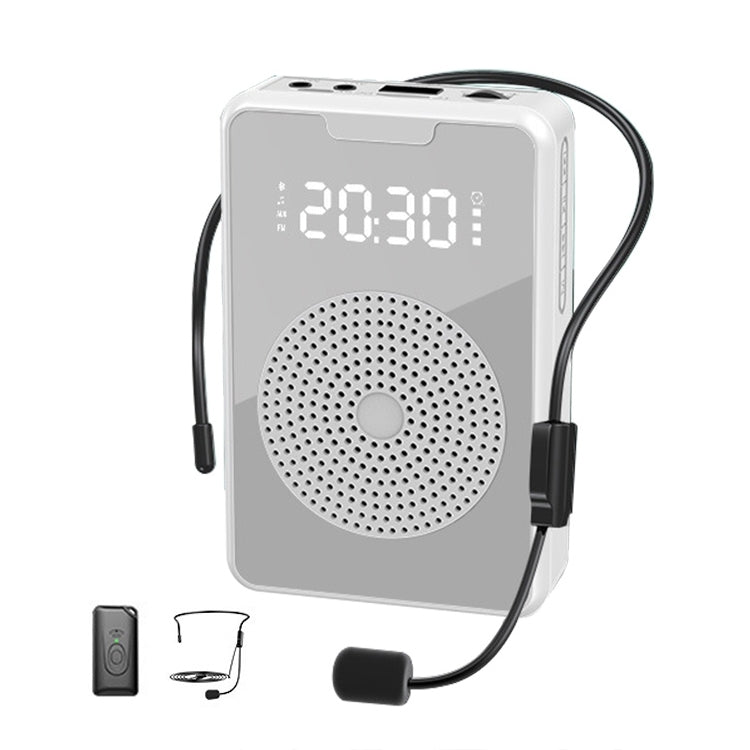 ZXL-H3 Portable Teaching Microphone Amplifier with Time Display, Spec: Wireless Version (White) - Loudspeaker by PMC Jewellery | Online Shopping South Africa | PMC Jewellery