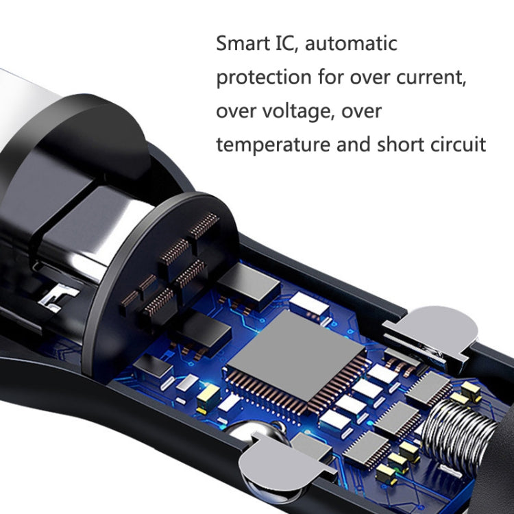QIAKEY BK918 Dual Ports Fast Charge Car Charger - Car Charger by QIAKEY | Online Shopping South Africa | PMC TechLife | Buy Now Pay Later Mobicred