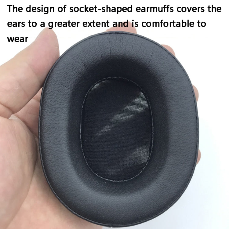 2 PCS Headset Protein Leather Earmuffs for Audio-Technica  ATH-WS660BT(Black) - Earmuff & Pad by PMC TechLife | Online Shopping South Africa | PMC TechLife
