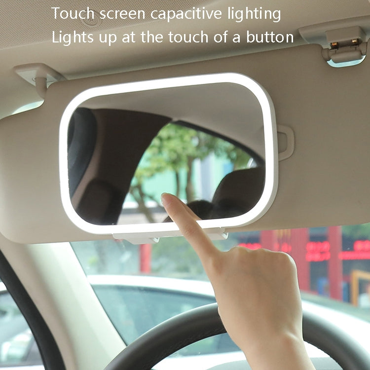 Car Sun Visor Makeup Mirror With LED Light(Pink) - Interior Mirrors by PMC Jewellery | Online Shopping South Africa | PMC Jewellery