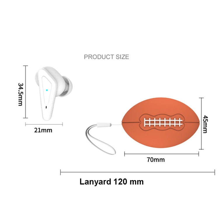 JYP-LR18 TWS Bluetooth 5.0 Rugby Shape Semi-In-Ear Game Earphone(Blue) - TWS Earphone by PMC Jewellery | Online Shopping South Africa | PMC Jewellery