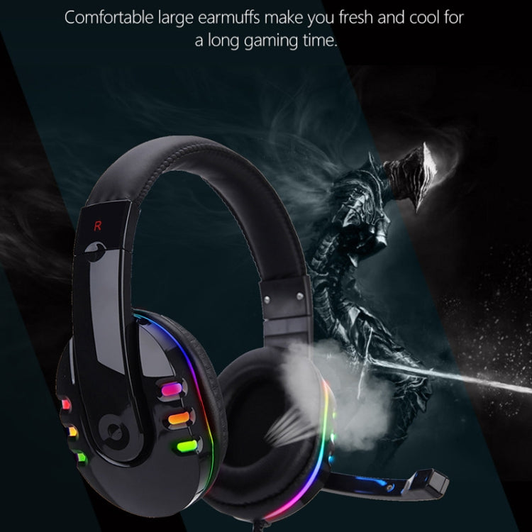 Soyto 733RGB Luminous Computer Headset For Xbox / PS4 / PS5(Black) - Multimedia Headset by Soyto | Online Shopping South Africa | PMC Jewellery