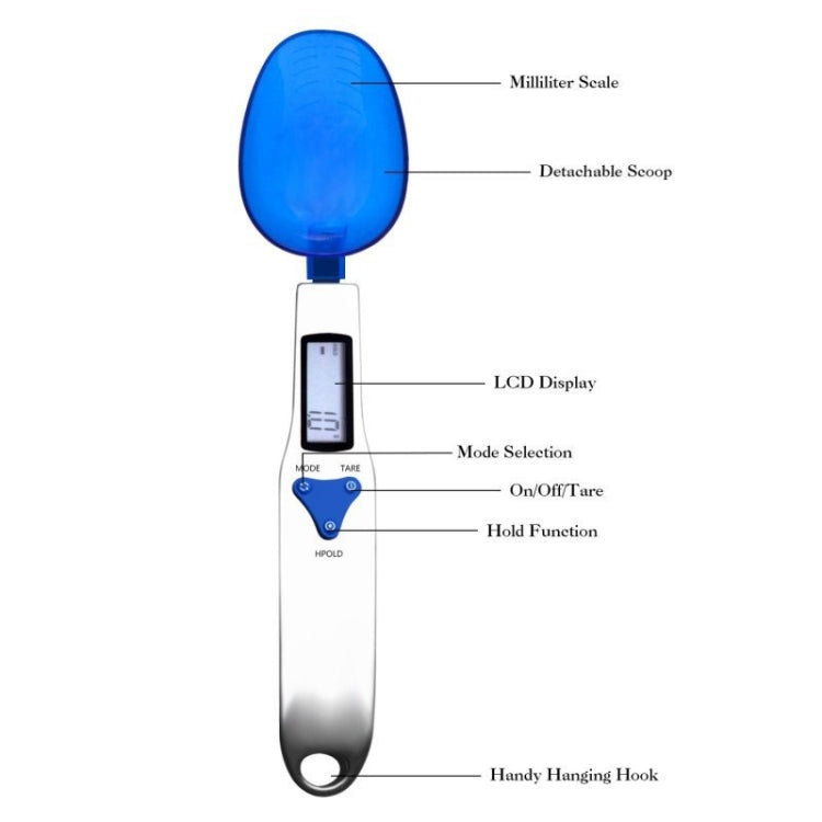 500g / 0.1g Kitchen Scale Electronic Measuring Spoon Scale With Three Spoons - Kitchen Scales by PMC Jewellery | Online Shopping South Africa | PMC Jewellery