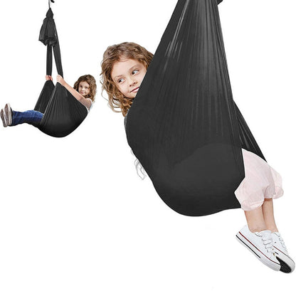 Kids Elastic Hammock Indoor Outdoor Swing, Size: 1.5x2.8m (Black) - Hammocks by PMC Jewellery | Online Shopping South Africa | PMC Jewellery | Buy Now Pay Later Mobicred