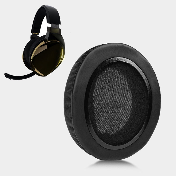 1 Pair Sponge Earmuffs for ASUS ROG Strix Fusion 300 / 500 / 7000(Black Protein Skin) - Earmuff & Pad by PMC Jewellery | Online Shopping South Africa | PMC Jewellery