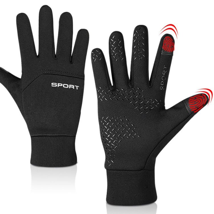 Outdoor Sports Velvet Anti-Slip Glove, Size: XL(Black) - Full Finger Gloves by PMC Jewellery | Online Shopping South Africa | PMC Jewellery