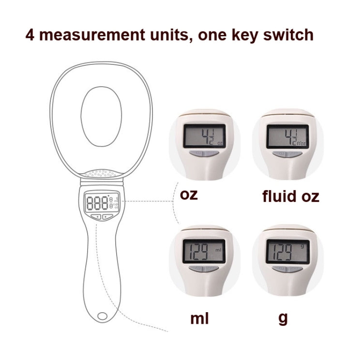 800g/0.1g Large Spoon Scale Electronic Weighing Spoon Scale Baking Kitchen Weighing Spoon - Kitchen Scales by PMC Jewellery | Online Shopping South Africa | PMC Jewellery