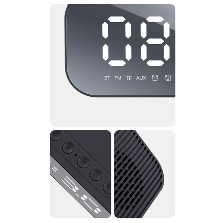 Havit M3 Subwoofer Mini Mirror Clock Bluetooth Speaker, Spsc: 1200mAh (Black） - Desktop Speaker by Havit | Online Shopping South Africa | PMC Jewellery