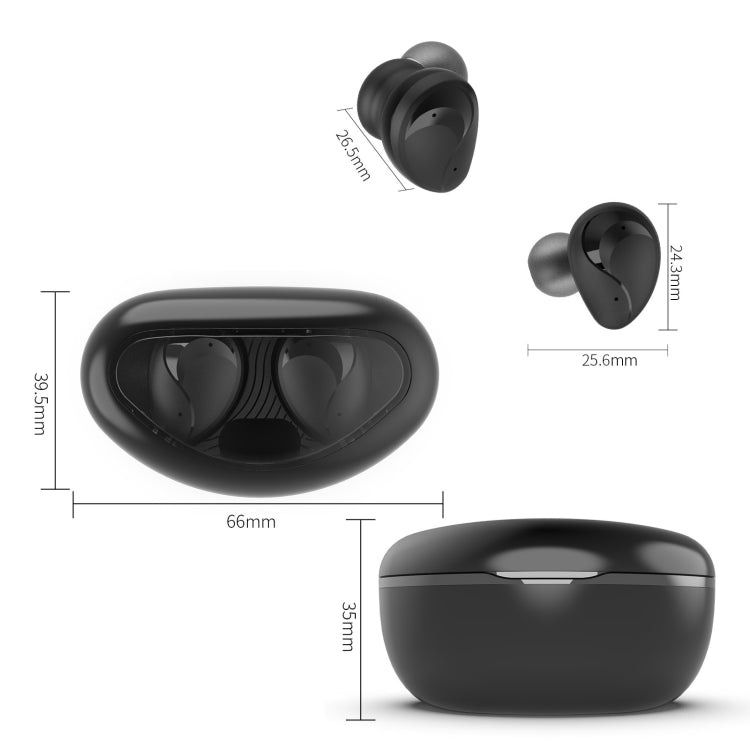 Mini Wireless With Charged Power Display ENC Bluetooth Headset(Black) - Bluetooth Earphone by PMC Jewellery | Online Shopping South Africa | PMC Jewellery