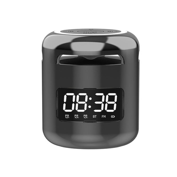 JM01 Mini Card Outdoor Portable Wireless Bluetooth Speaker Clock(Black) - Mini Speaker by PMC Jewellery | Online Shopping South Africa | PMC Jewellery