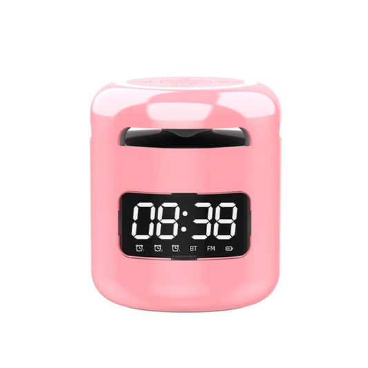 JM01 Mini Card Outdoor Portable Wireless Bluetooth Speaker Clock(Pink) - Mini Speaker by PMC Jewellery | Online Shopping South Africa | PMC Jewellery