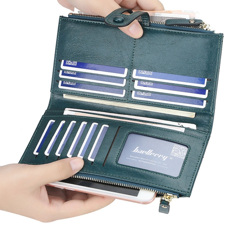 Baellerry  Ladies Long Large Capacity Buckle Zip Clutch Multi-Card Wallet(Red) - Wallets by Baellerry | Online Shopping South Africa | PMC TechLife | Buy Now Pay Later Mobicred