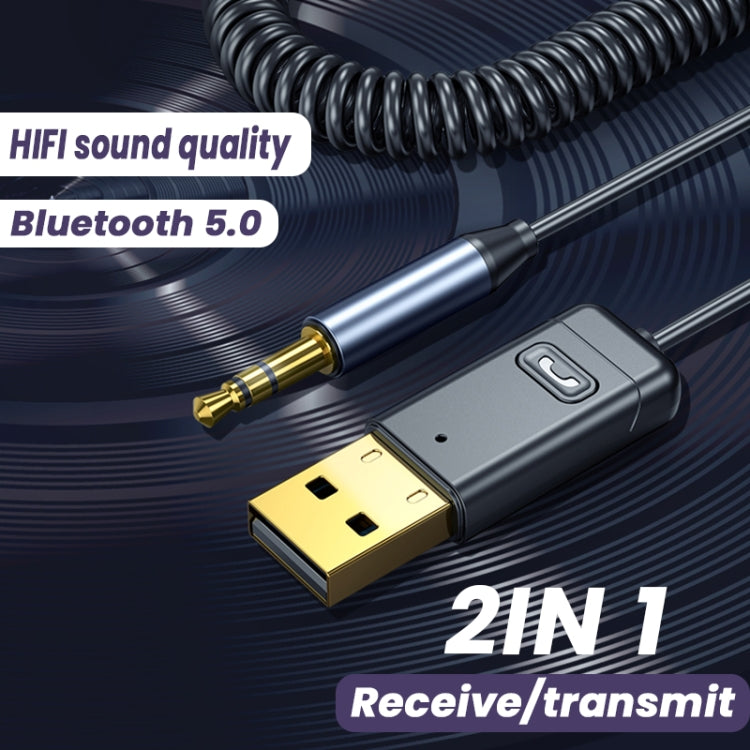C11 2 In 1 Bluetooth 5.0 Aux Adapter Audio Receiver Transmitter - Audio Receiver Transmitter by PMC TechLife | Online Shopping South Africa | PMC TechLife