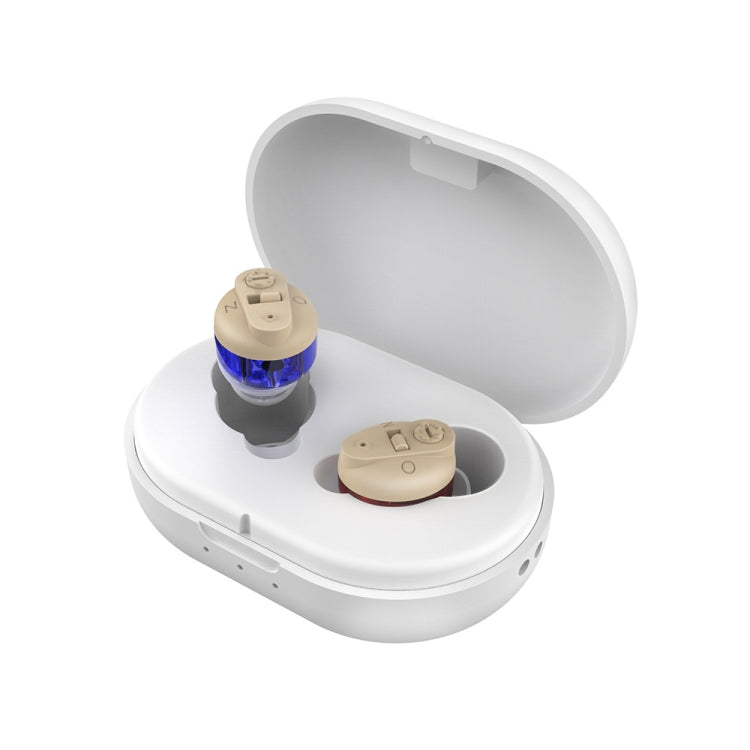 Old People Voice Amplifier Sound Collector Hearing Aid(Red Blue Double Machine + White Charging Bin) - Hearing Aids by PMC TechLife | Online Shopping South Africa | PMC TechLife