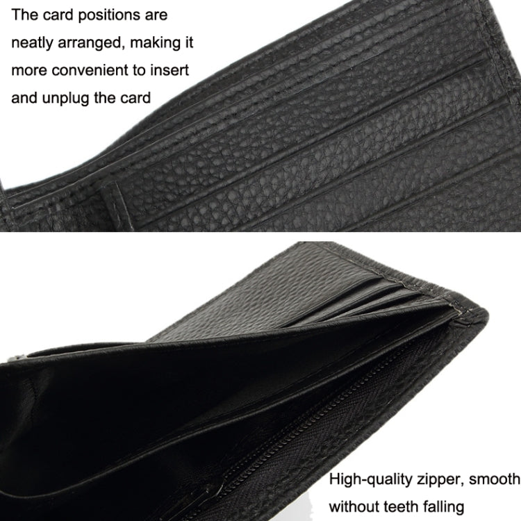 K-8018 RFID Anti-theft First Layer Cowhide Coin Purse Men Wallet - Antimagnetic RFID Package by PMC Jewellery | Online Shopping South Africa | PMC Jewellery | Buy Now Pay Later Mobicred