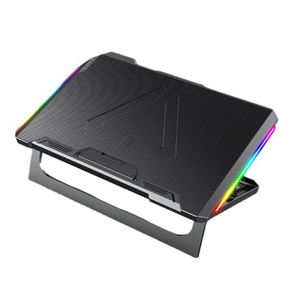 NUOXI Q9 RGB Lighting Effect Laptop Cooler(Black) - Cooling Pads by NUOXI | Online Shopping South Africa | PMC Jewellery