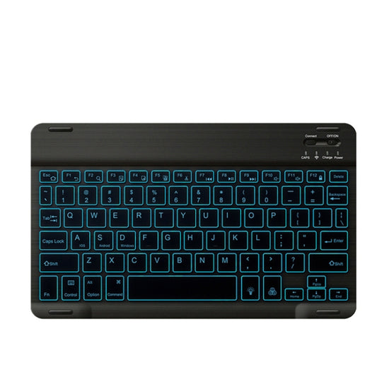 78 Keys 10 Inch RGB Colorful Backlit Bluetooth Keyboard For Mobile Phone / Tablet(Black) - Wireless Keyboard by PMC Jewellery | Online Shopping South Africa | PMC Jewellery