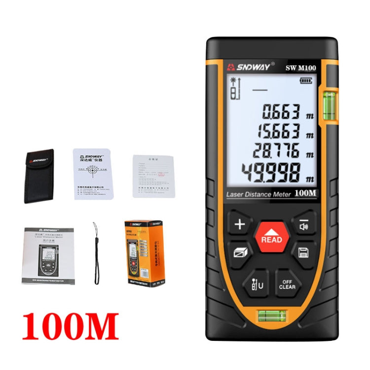 SNDWAY SW-M100 Laser Distance Meter Infrared Measuring Instrument, Distance: 100m - Laser Rangefinder by SNDWAY | Online Shopping South Africa | PMC Jewellery | Buy Now Pay Later Mobicred