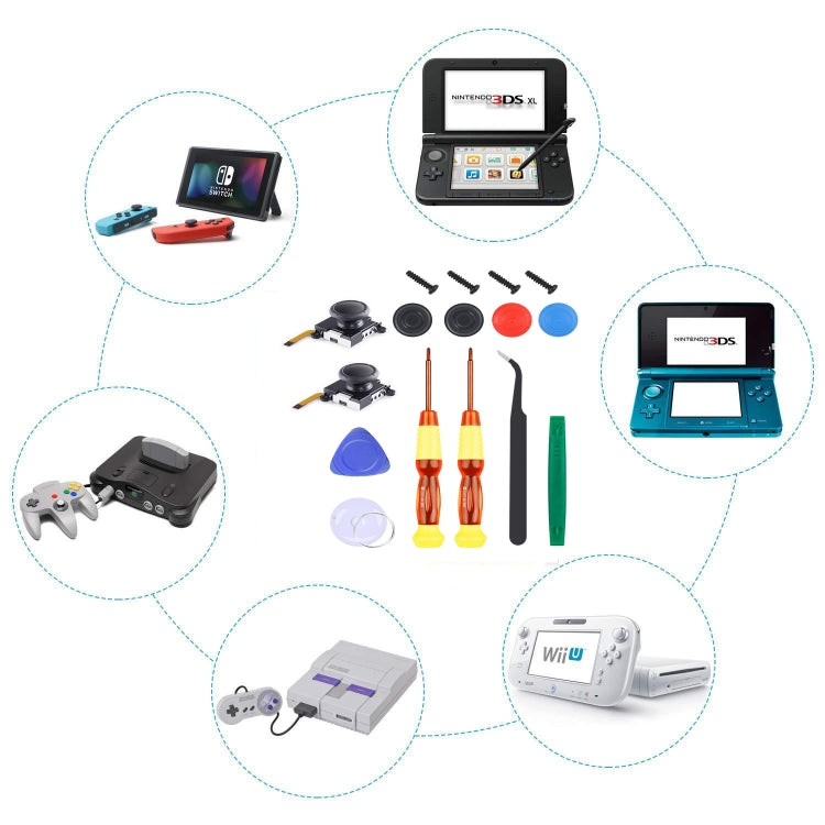 Joy-Con 3D Joystick Repair Screwdriver Set Gamepads Disassembly Tool For Nintendo Switch, Series: 27 In 1 - Tools by PMC TechLife | Online Shopping South Africa | PMC TechLife