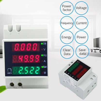 D52-2058 Wattmeter Din rail Volt Current Meter, Specification: AC80-300V Built-in CT - Current & Voltage Tester by PMC Jewellery | Online Shopping South Africa | PMC Jewellery