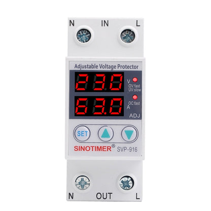 SINOTIMER SVP-916 Adjustable Self-resetting Over-voltage Under-voltage Protector, Current: 63A - Other Tester Tool by SINOTIMER | Online Shopping South Africa | PMC Jewellery | Buy Now Pay Later Mobicred