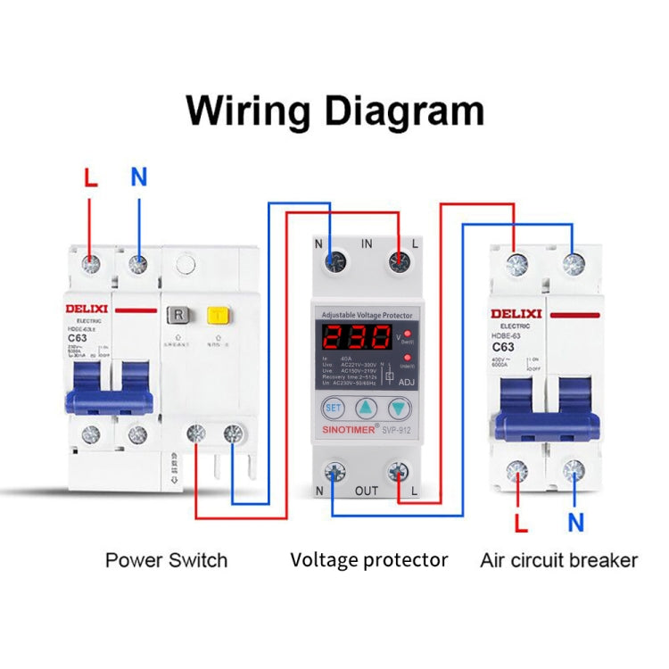 SINOTIMER SVP-912 Adjustable Self-resetting Intelligent Under-voltage Protector, Current: 80A - Other Tester Tool by SINOTIMER | Online Shopping South Africa | PMC TechLife | Buy Now Pay Later Mobicred