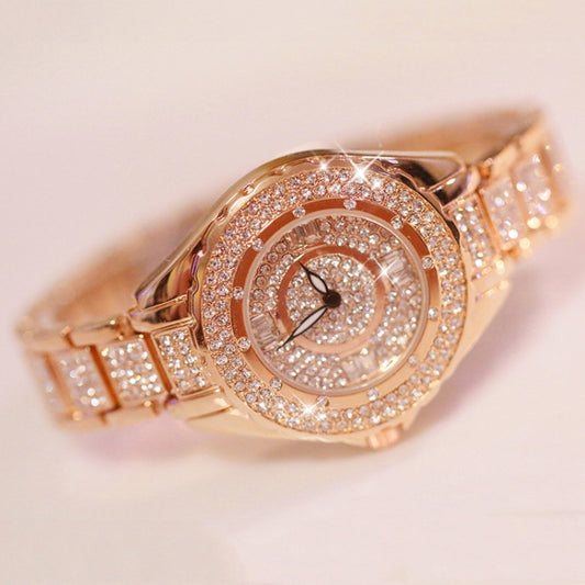 BS Bee Sister FA0917L  Niche Full Diamond Ladies Watch(Rose Gold) - Alloy Watches by BS Bee Sister | Online Shopping South Africa | PMC Jewellery | Buy Now Pay Later Mobicred